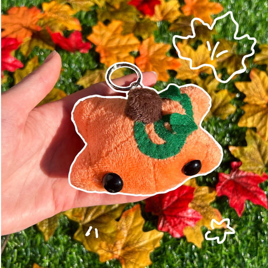 Pumpkin Keychain Frog Sensory Plush