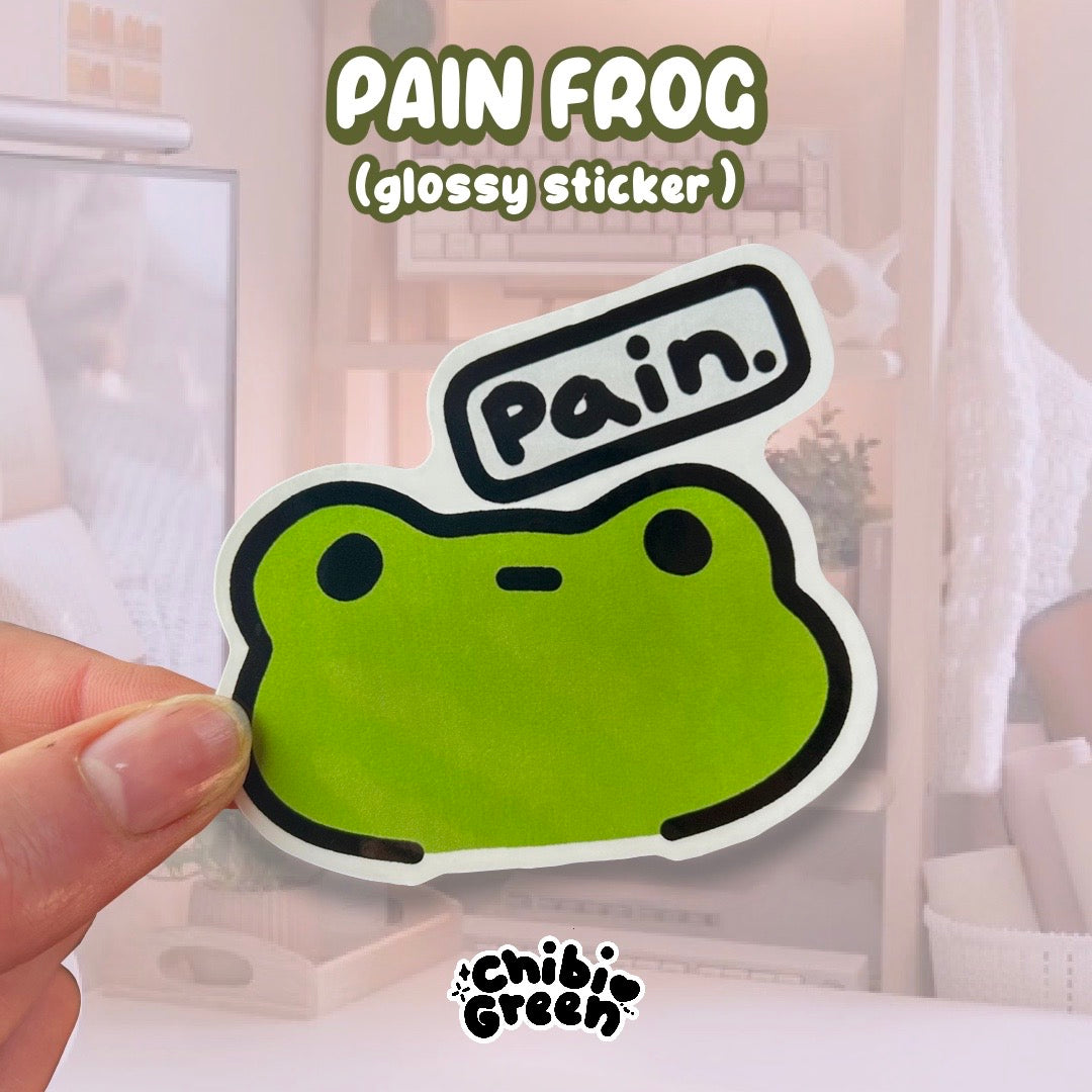 Pain Frog Sticker