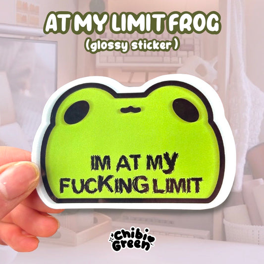 At My Limit Frog Sticker