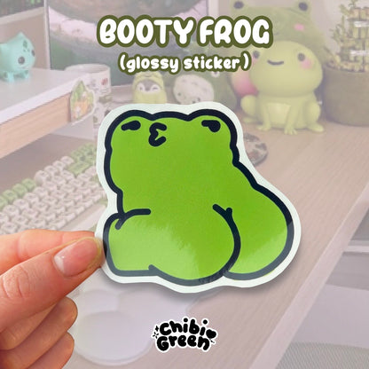 Booty Frog Sticker