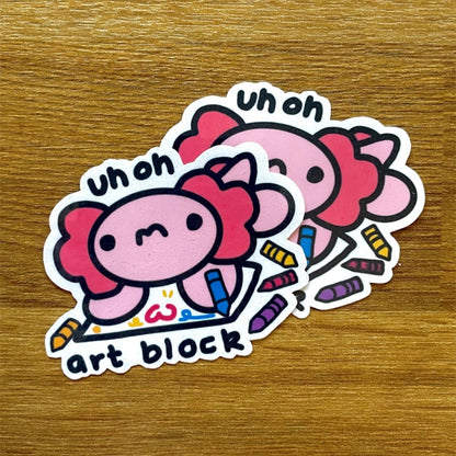 Art Block Axolotl Sticker