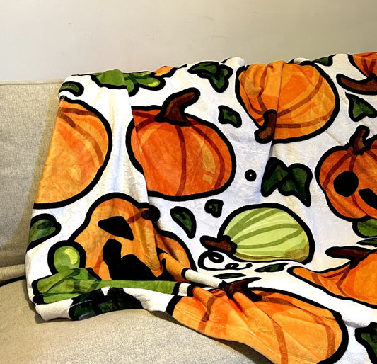 Pumpkin Frog Halloween Blanket