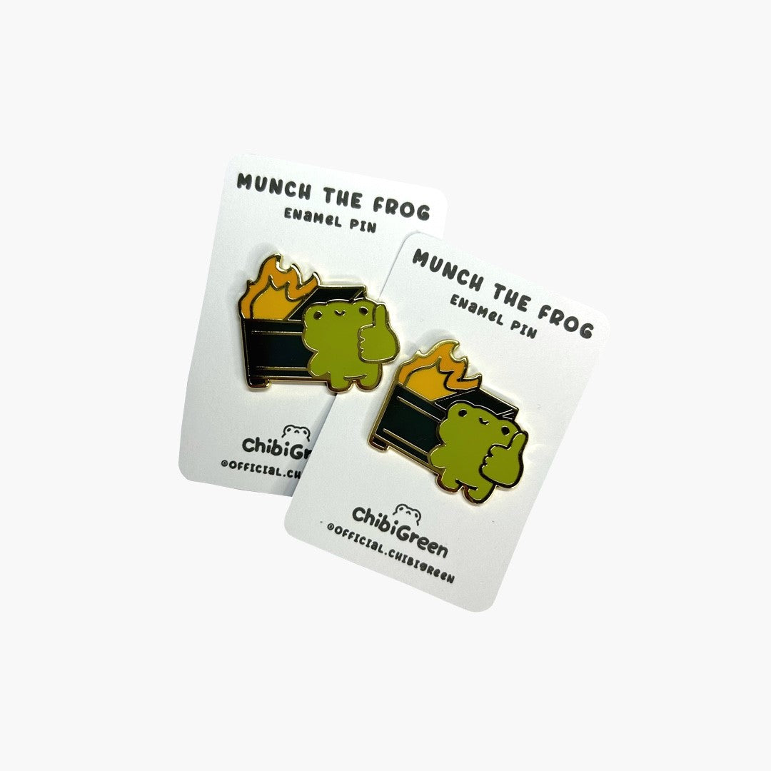 Frog Enamel Pin ChibiGreen