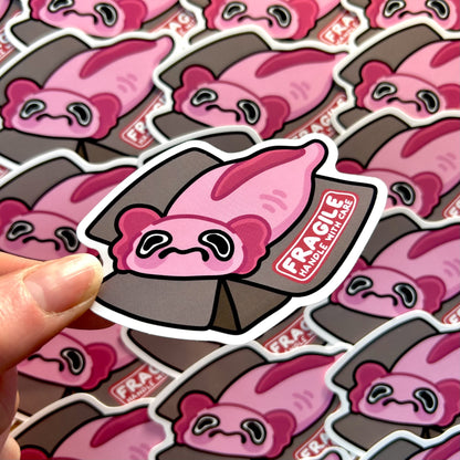 Fragile Axolotl Sticker