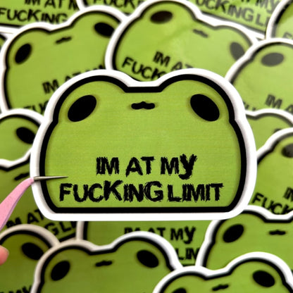 At My Limit Frog Sticker