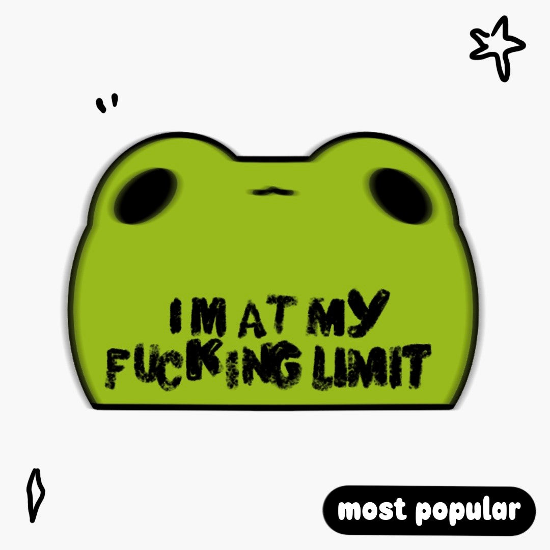 At My Limit Frog Sticker