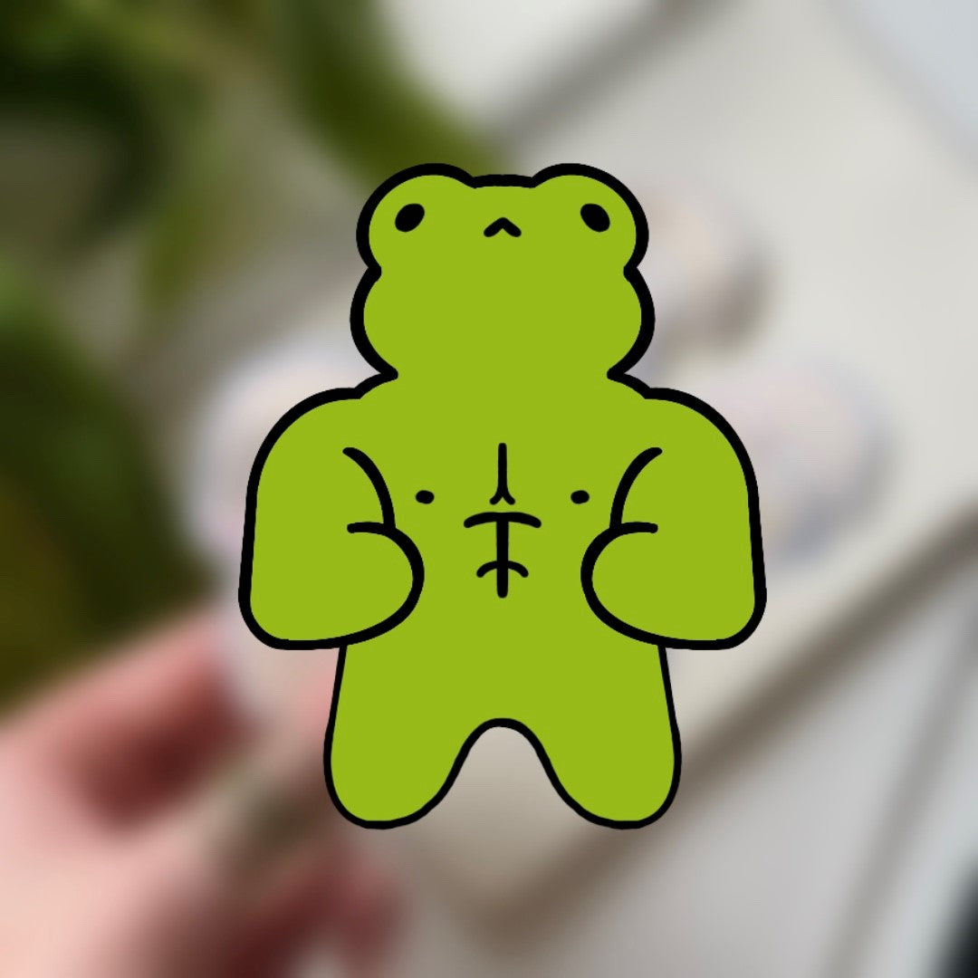 Pain' Frog Sticker, Frog Gifts